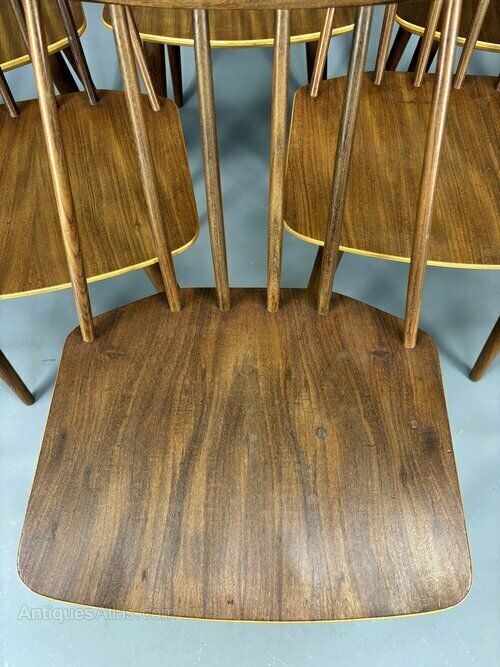Set Of Six Danish Folke Palsson Chairs 1960s photo furniture