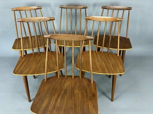 Set Of Six Danish Folke Palsson Chairs 1960s photo 2007.0