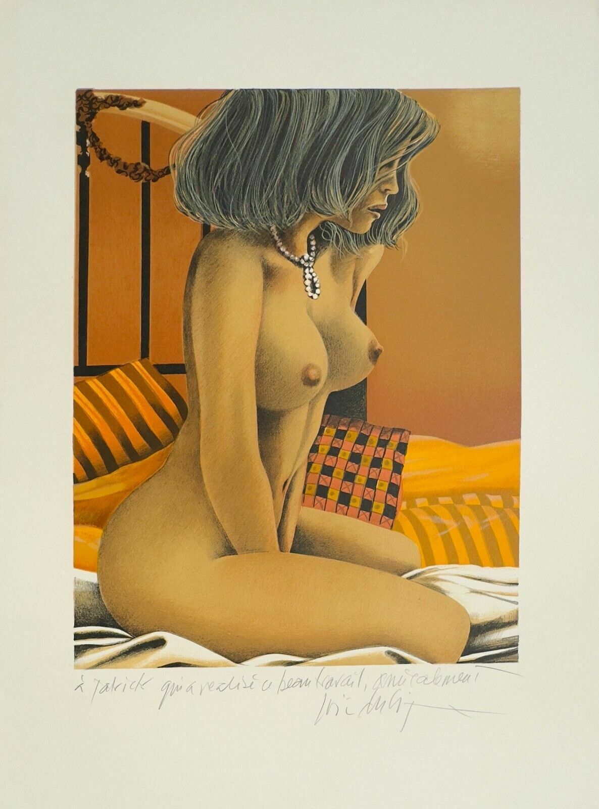 Loïc Dubigeon   Signed Lithograph Signed Lithograph Erotica French Naked Woman