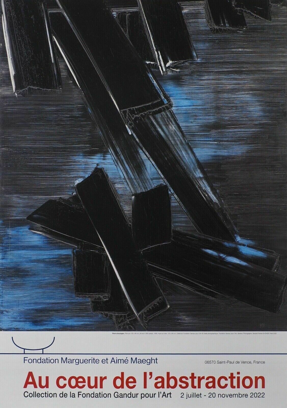 Pierre Soulages   Painting August 24, 1958   Exhibition Poster Exhibition Poster