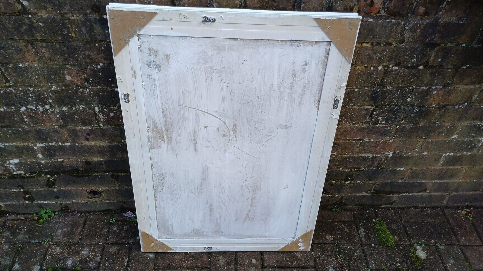 photo for sale Large Bespoke Painted Shabby Chic Wall Mirror In Farrow And Ball With Gold Decoration