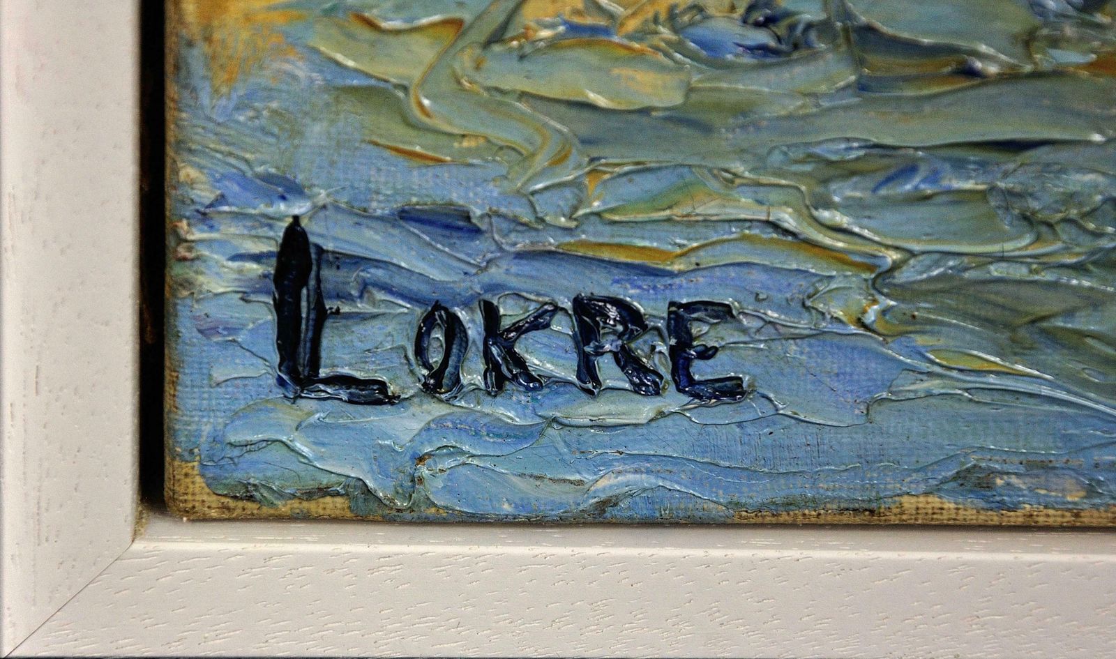 Lokre. 20ème Siècle. French. Toulon, Le Port, La Vieille Darse, May 1939. Quai Cronstadt. Riviera. Provence Alpes Cote D'azur. Framed Oil Painting. photo for sale