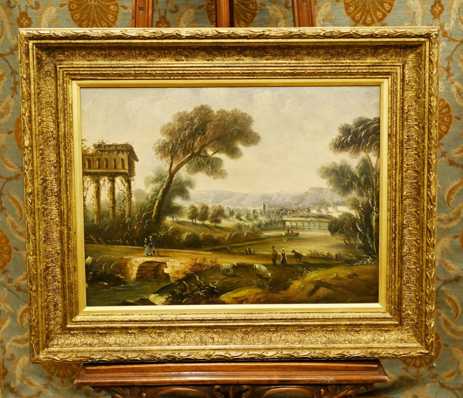 Italian Tuscan Landscape Painting Grand Tour Pastoral Art