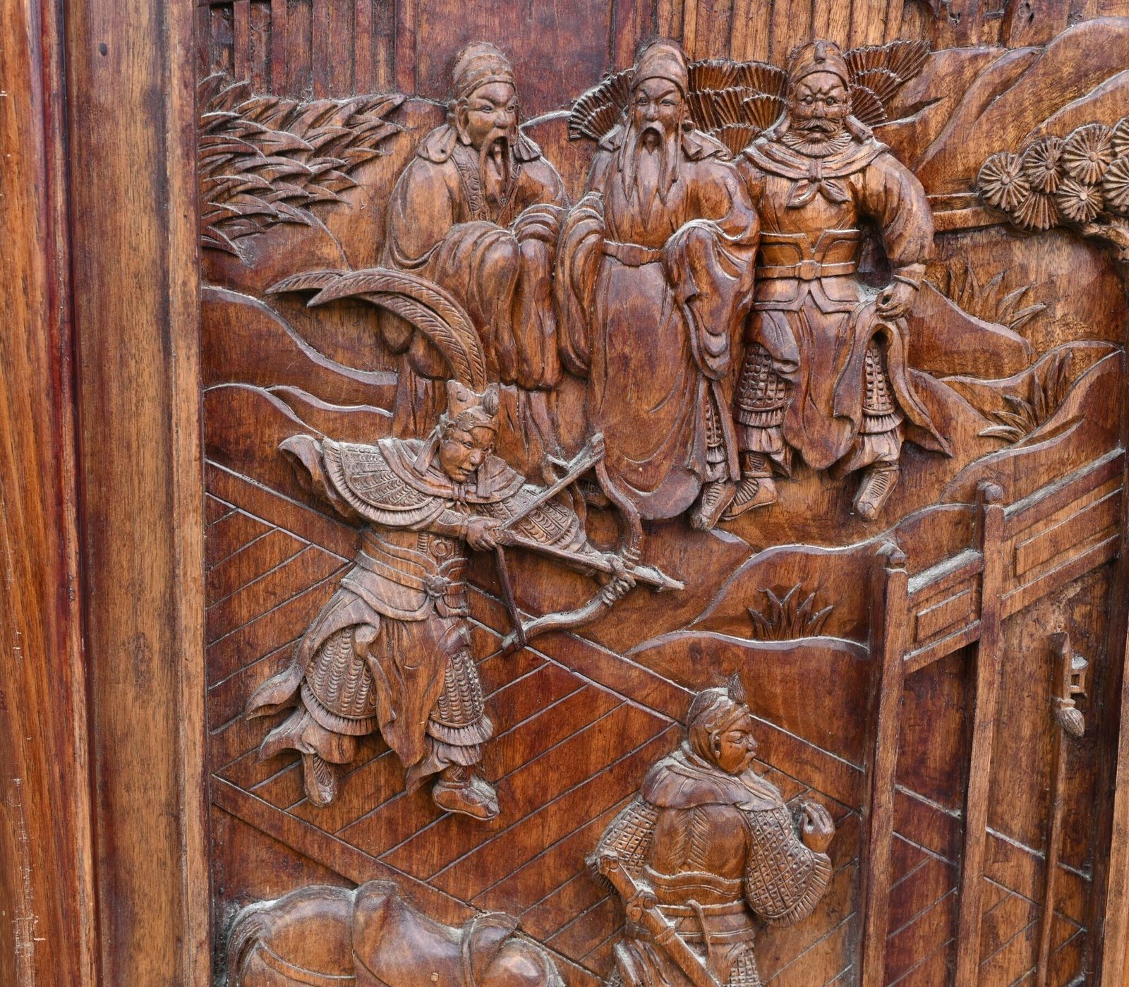 photo vinterior Set Chinese Carved Panels Screen Room Divider 1880