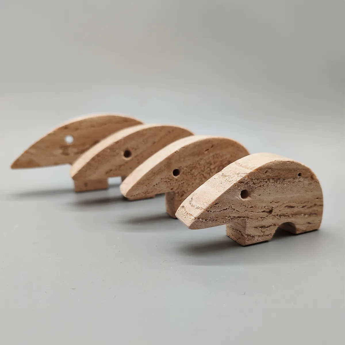 Big Travertine Anteater Sculptures By Enzo Mari For F.Lli Mannelli   Set Of 4 1970s photo Art
