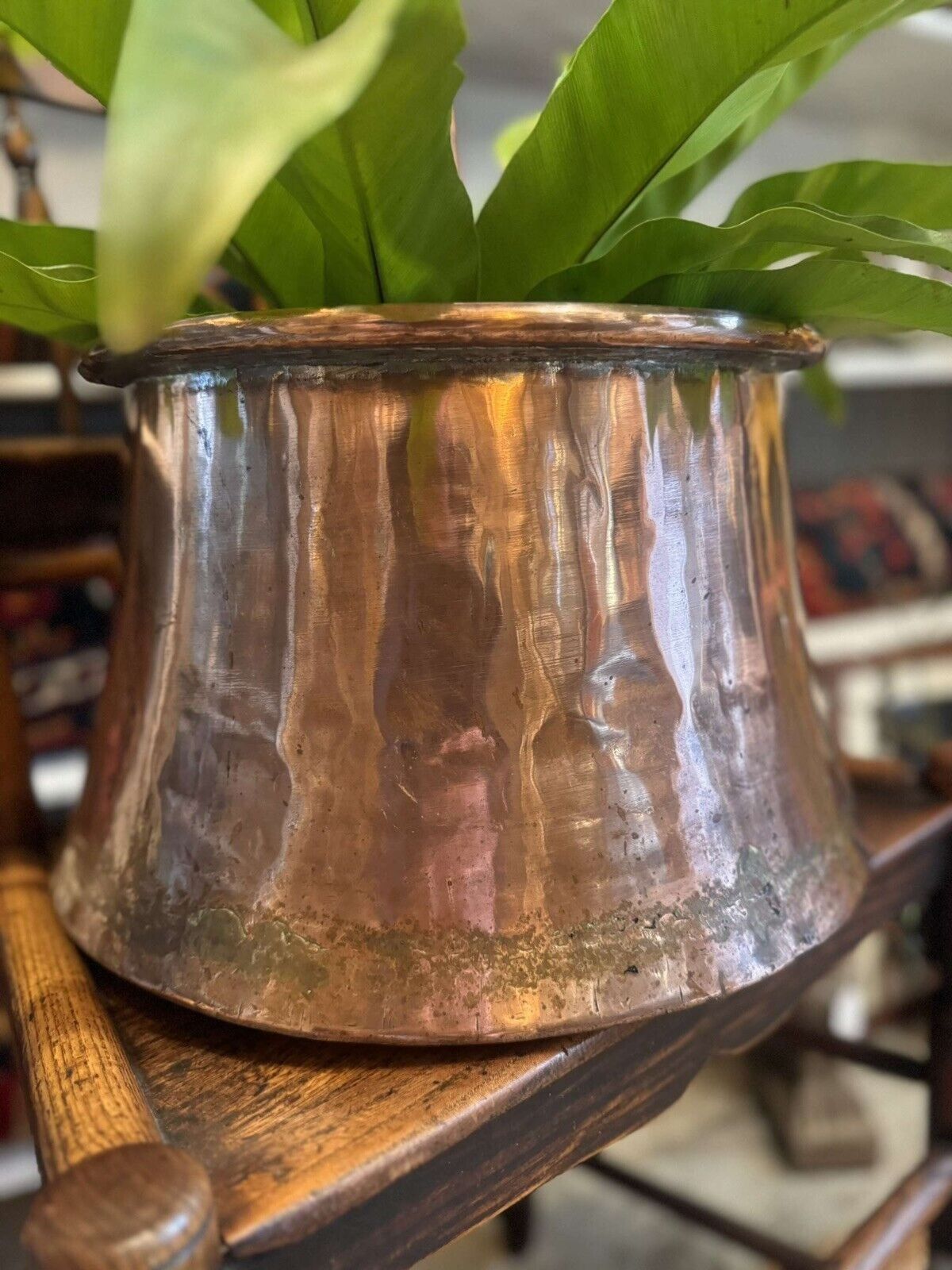 Antique Copper Cauldron/ Jardiniere 19th Century photo buy