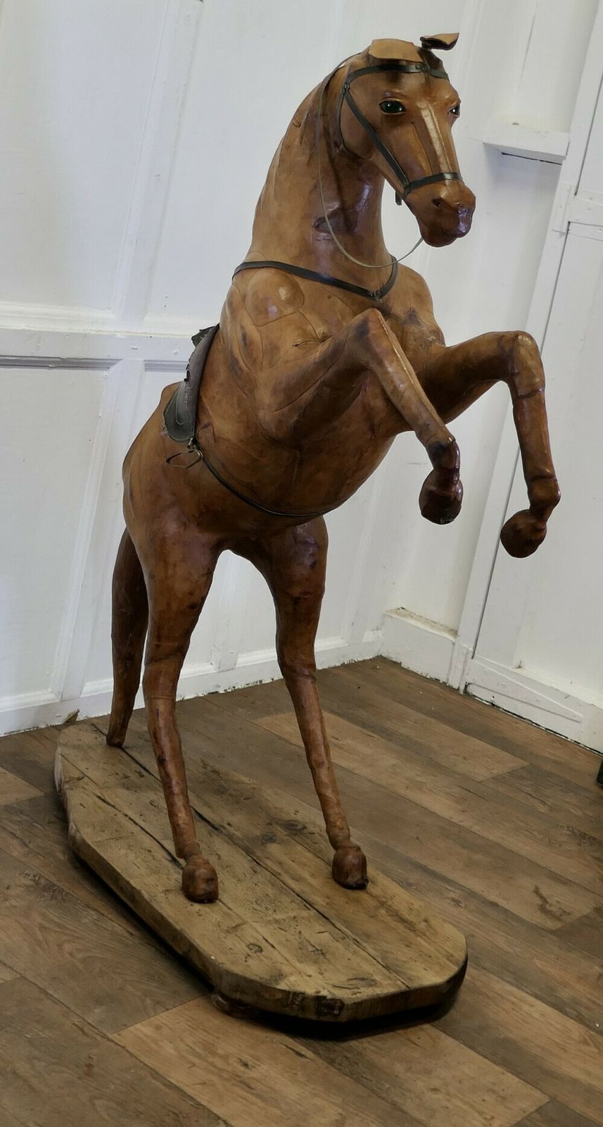 Life Size Arts And Crafts Leather Model Of A Horse photo buy