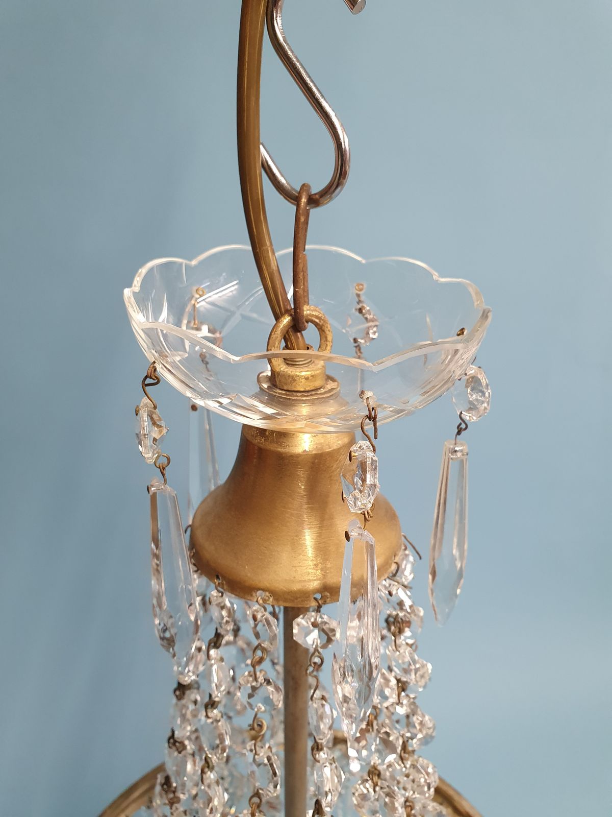 Early 20th Century Spike Chandelier With Swags To The Top photo buy