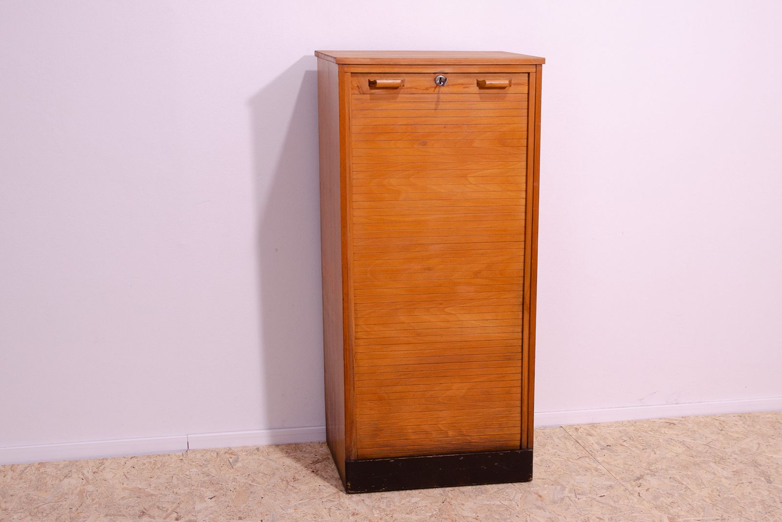 Roller Blind Cabinet By Interier Paraha, 1950s, Czechoslovakia photo for sale