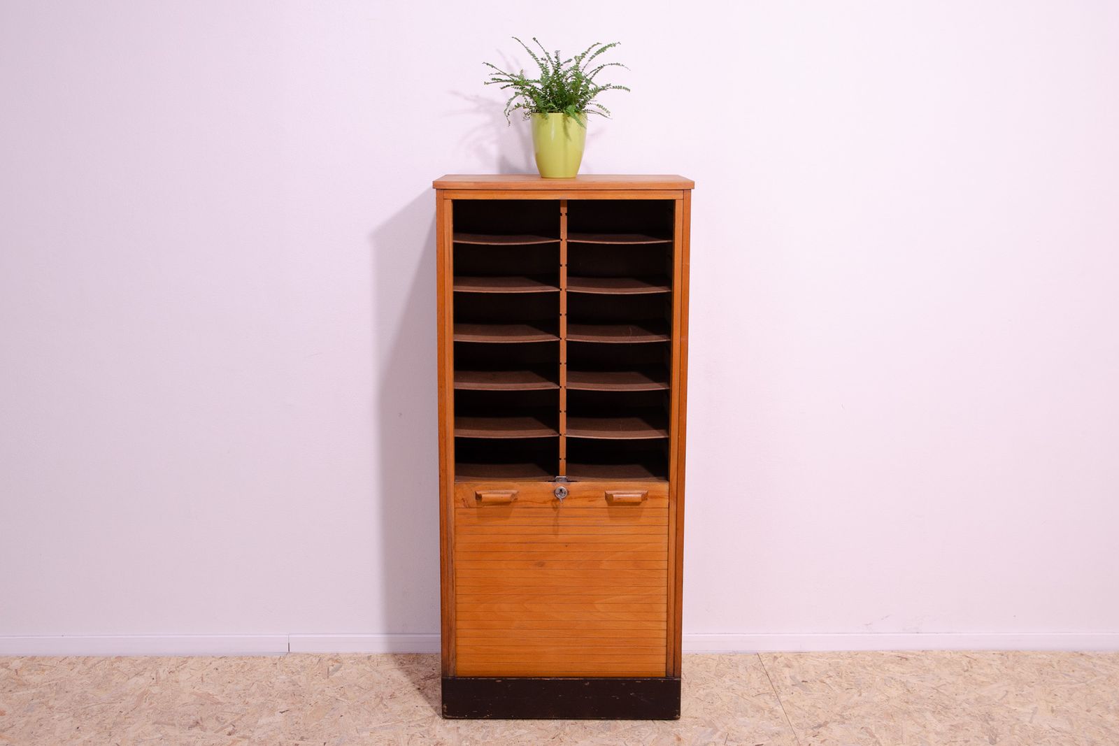 Roller Blind Cabinet By Interier Paraha, 1950s, Czechoslovakia photo vintage