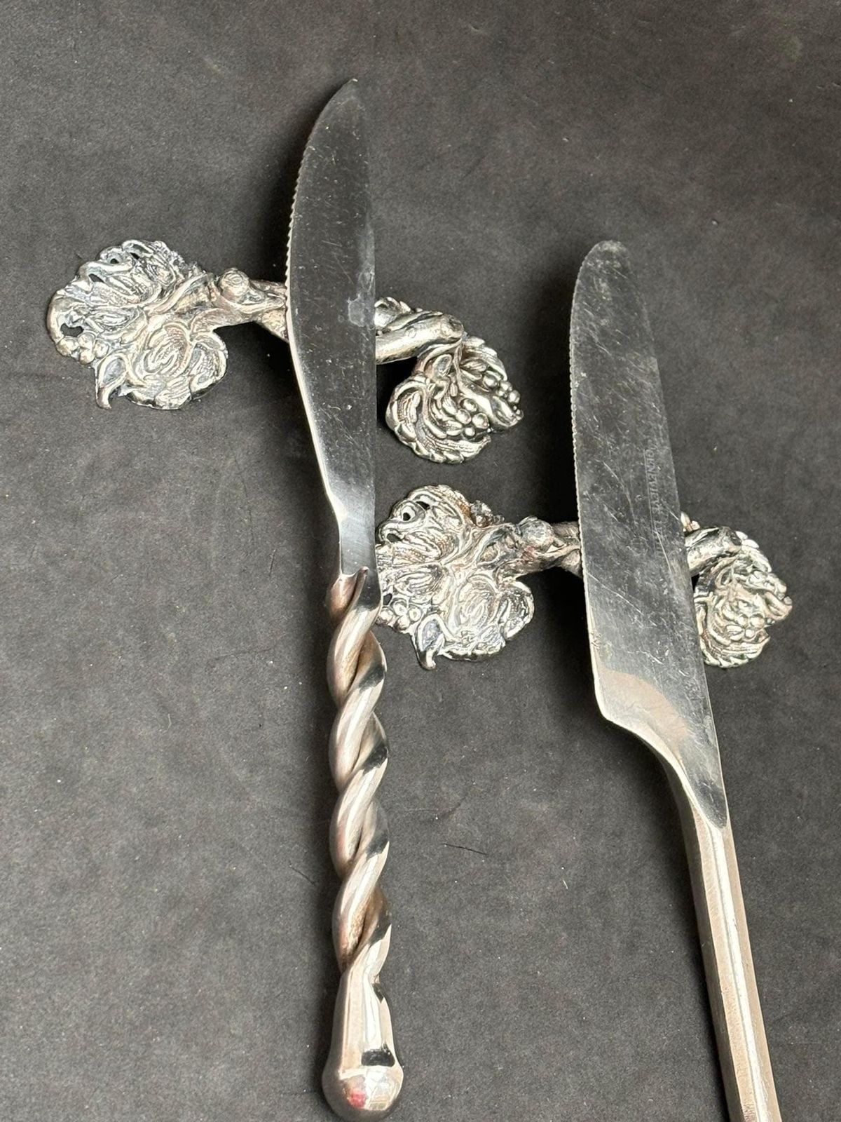 Knife Rests For Table Cutlery Holders Antique French Silver Plated Metal Dinner Table Holiday Elegant Set Of 2 Gift For Couple photo buy
