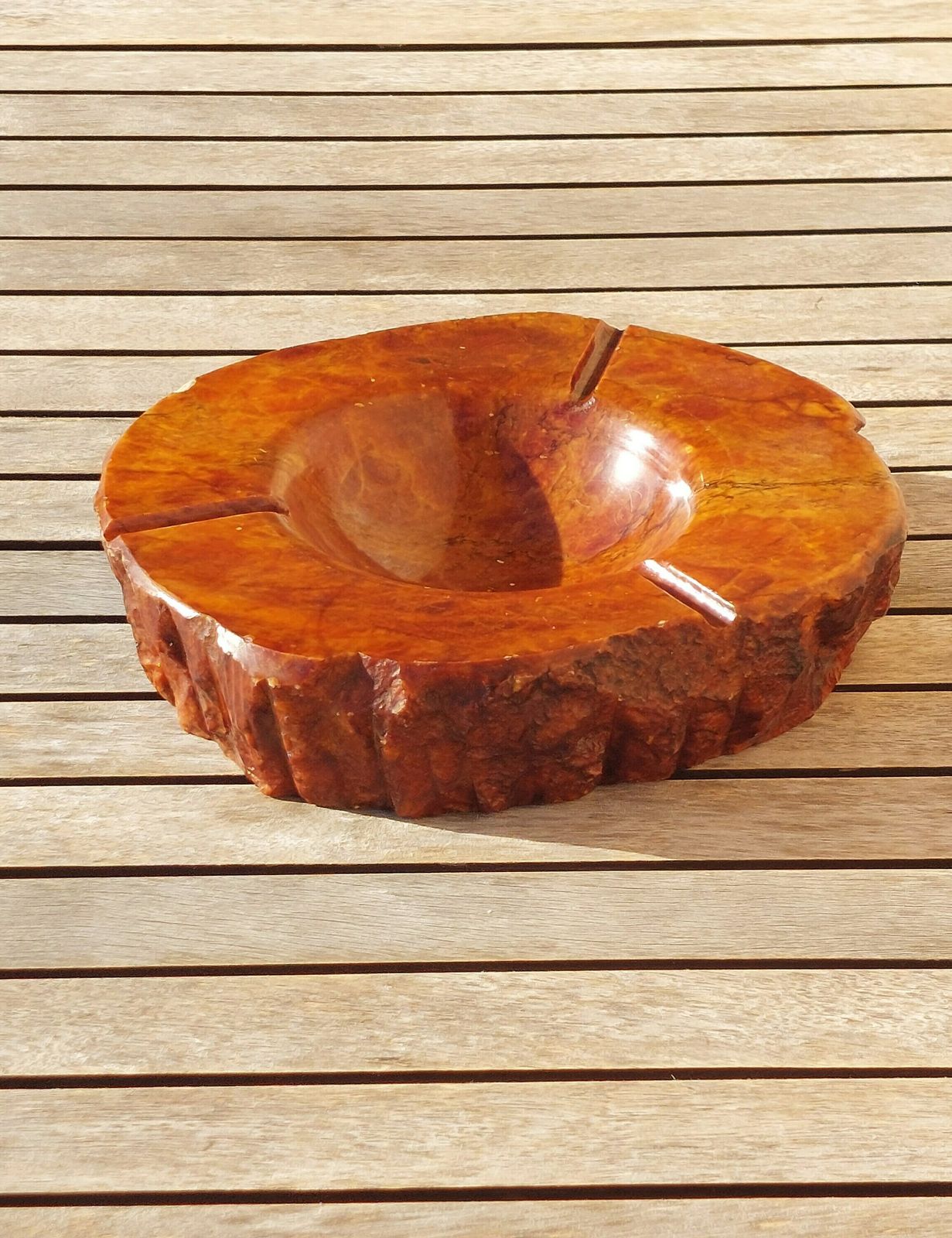 Vintage Alabaster Ashtray / Xxl Alabaster Ashtray / Unique Ashtray /Made In Italy / Mcm Ashtray /70's photo 203.0