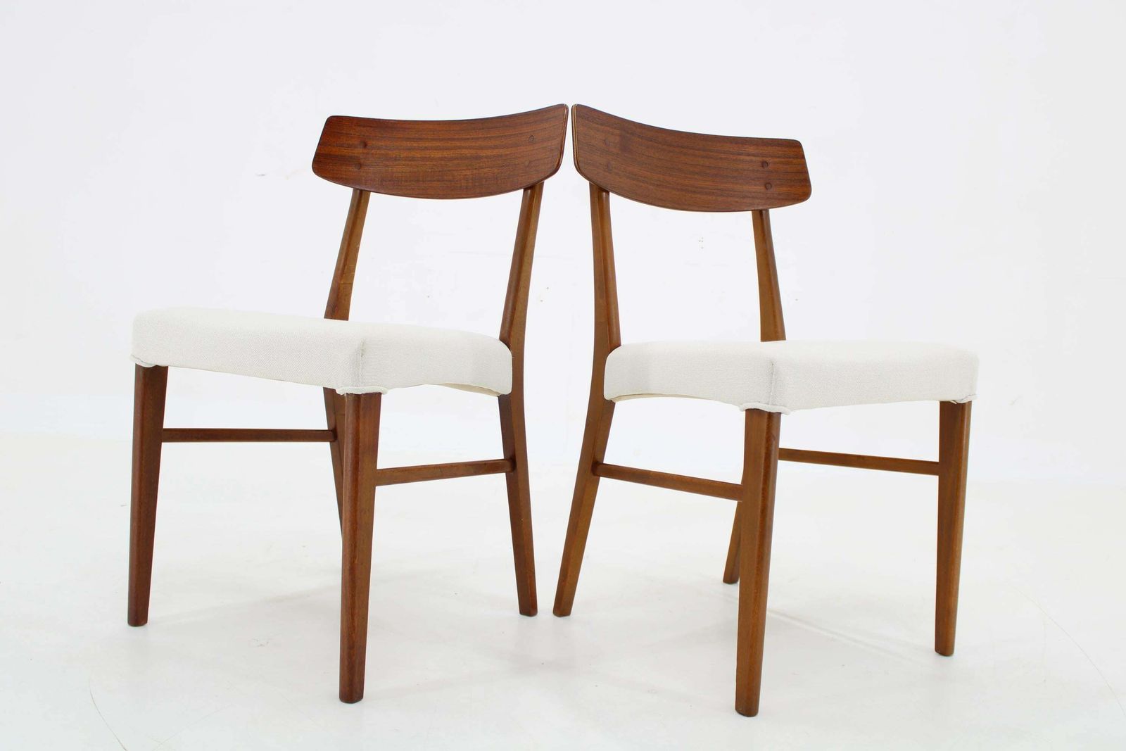 1960s Pair Of Danish Teak Chairs, Restored photo buy