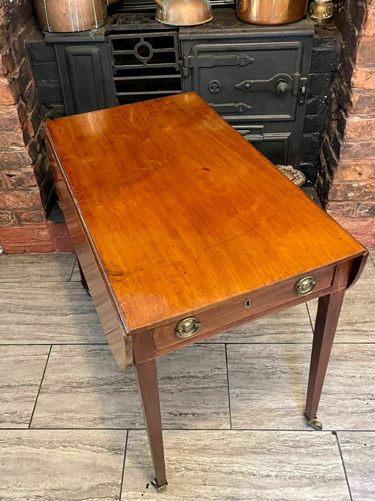 Antique George III Mahogany Inlaid Pembroke Table