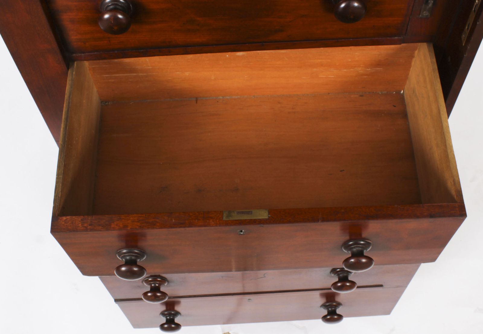 Furniture Antique George IV Mahogany  Wellington Chest  C1830 19th Century photo