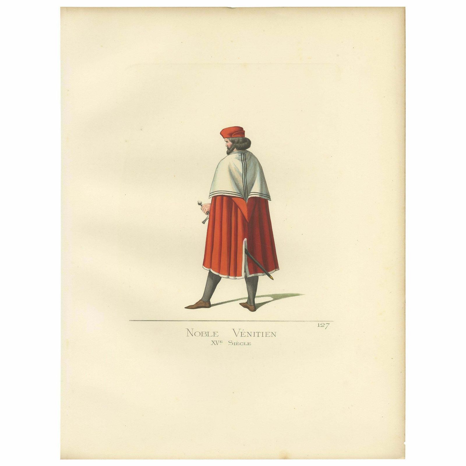 Antique Print Of Francesco Petrarca By Bonnard, 1860