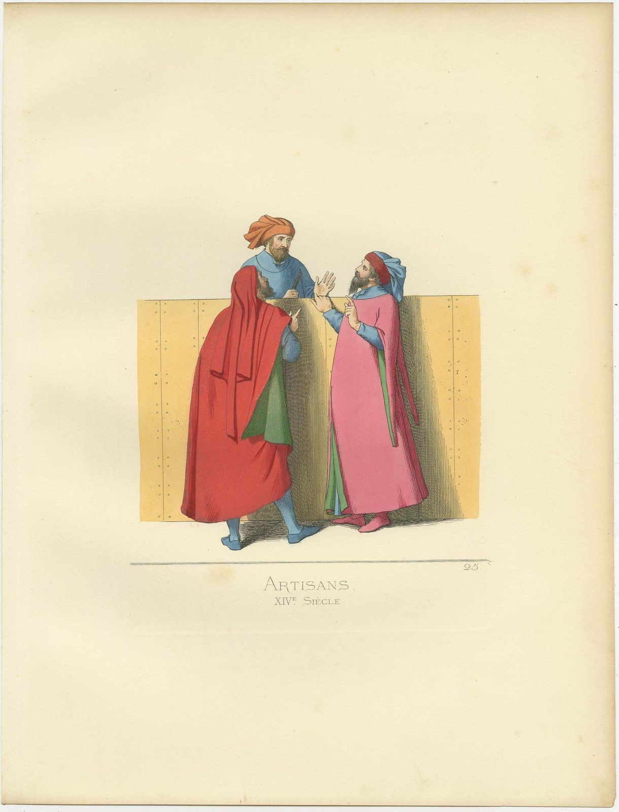 Antique Print Of Italian Artisans By Bonnard, 1860 photo for sale