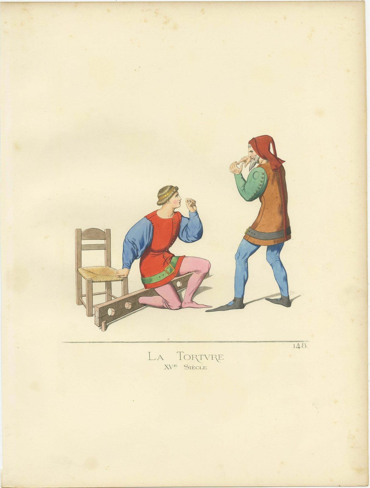 Antique Print Of Torture / Punishment By Bonnard, 1860 photo Art