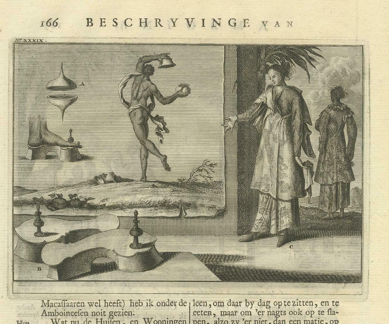 Antique Print Of Music Instruments From Ambon By Valentijn '1726' photo Art