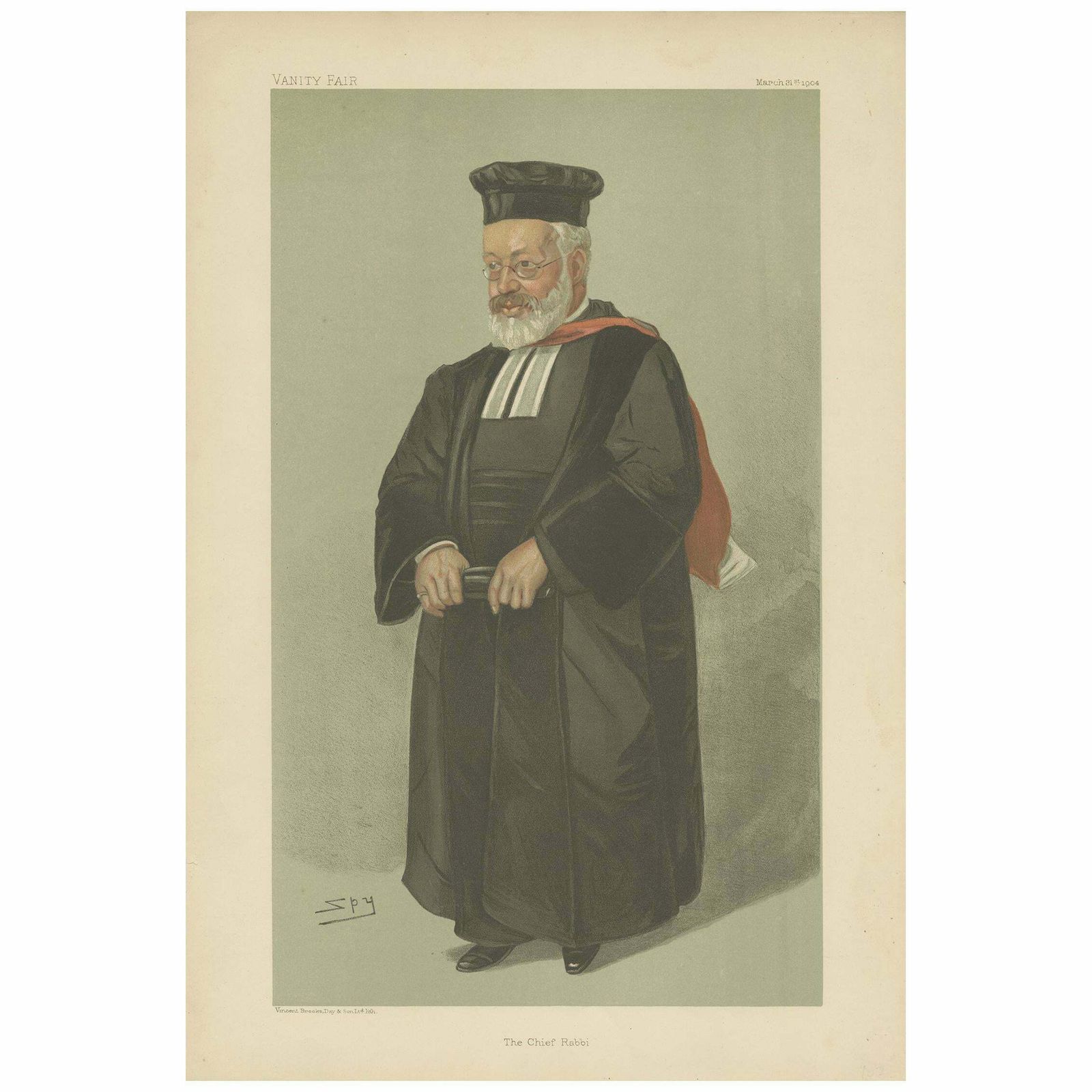 Antique Print Of Hermann Adler Published In The Vanity Fair, 1904