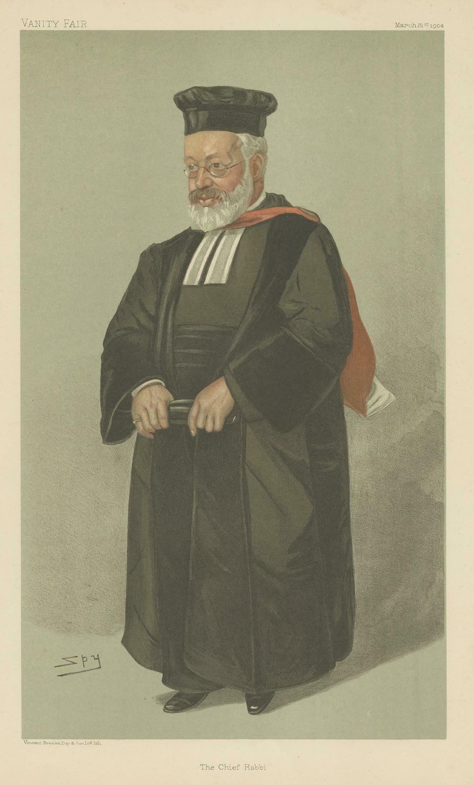 Antique Print Of Hermann Adler Published In The Vanity Fair, 1904 photo for sale