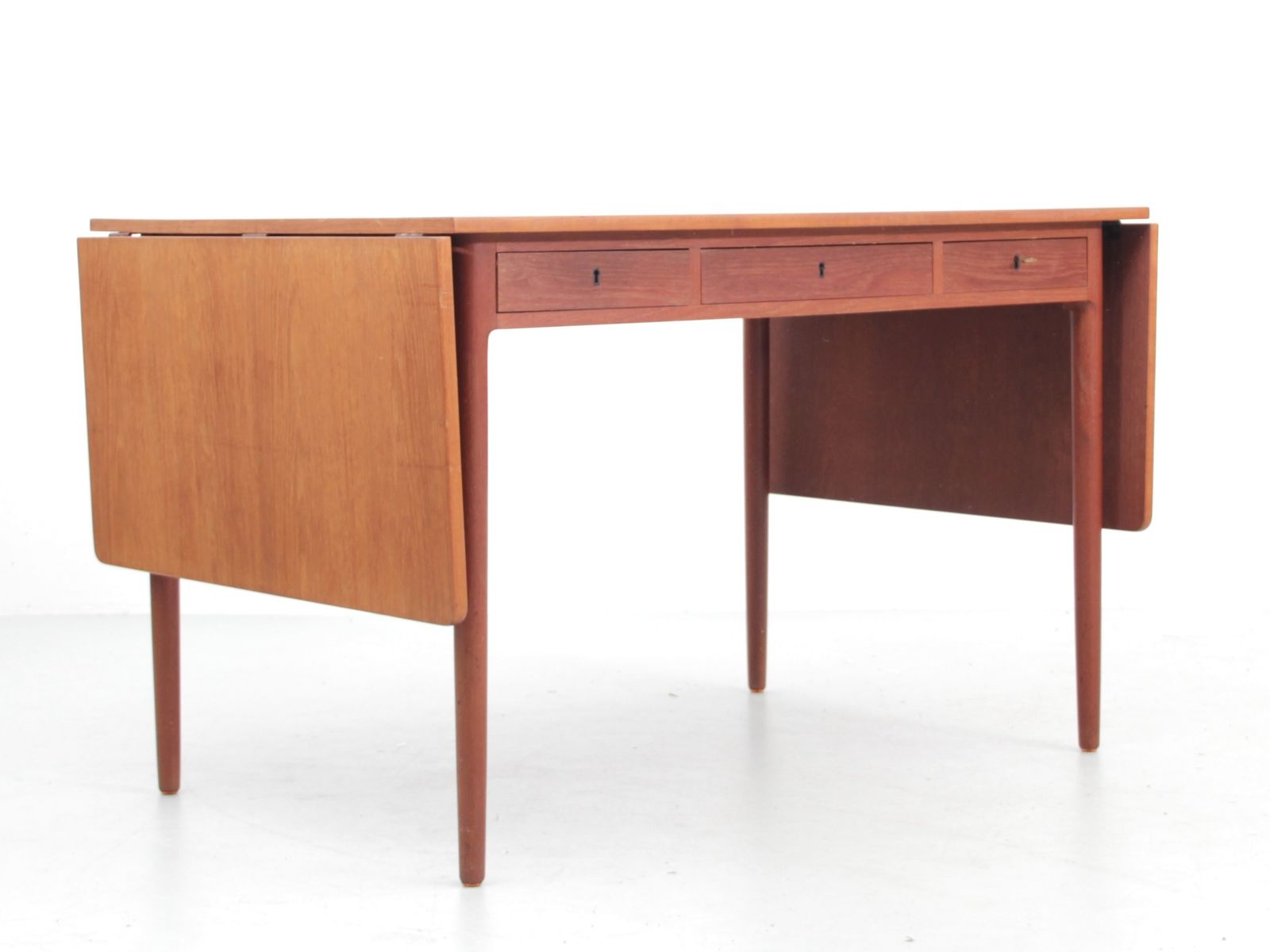 Mid Modern Danish Standing Desk In Teak Hans Wegner Style