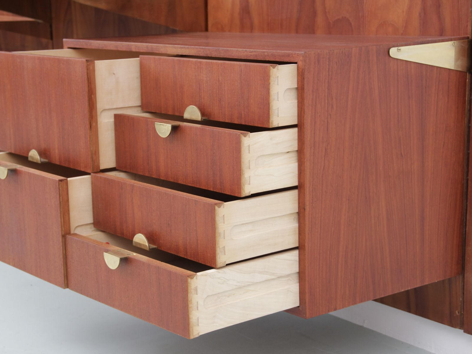 Mid Century Modern Modular Shelving System Bo71 In Teak By Finn Juhl photo vintage