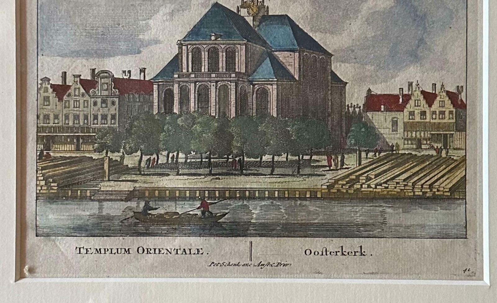 Framed Antique Print Of The Temple Orientale Oosterkerk In Amsterdam, 1710 photo Art