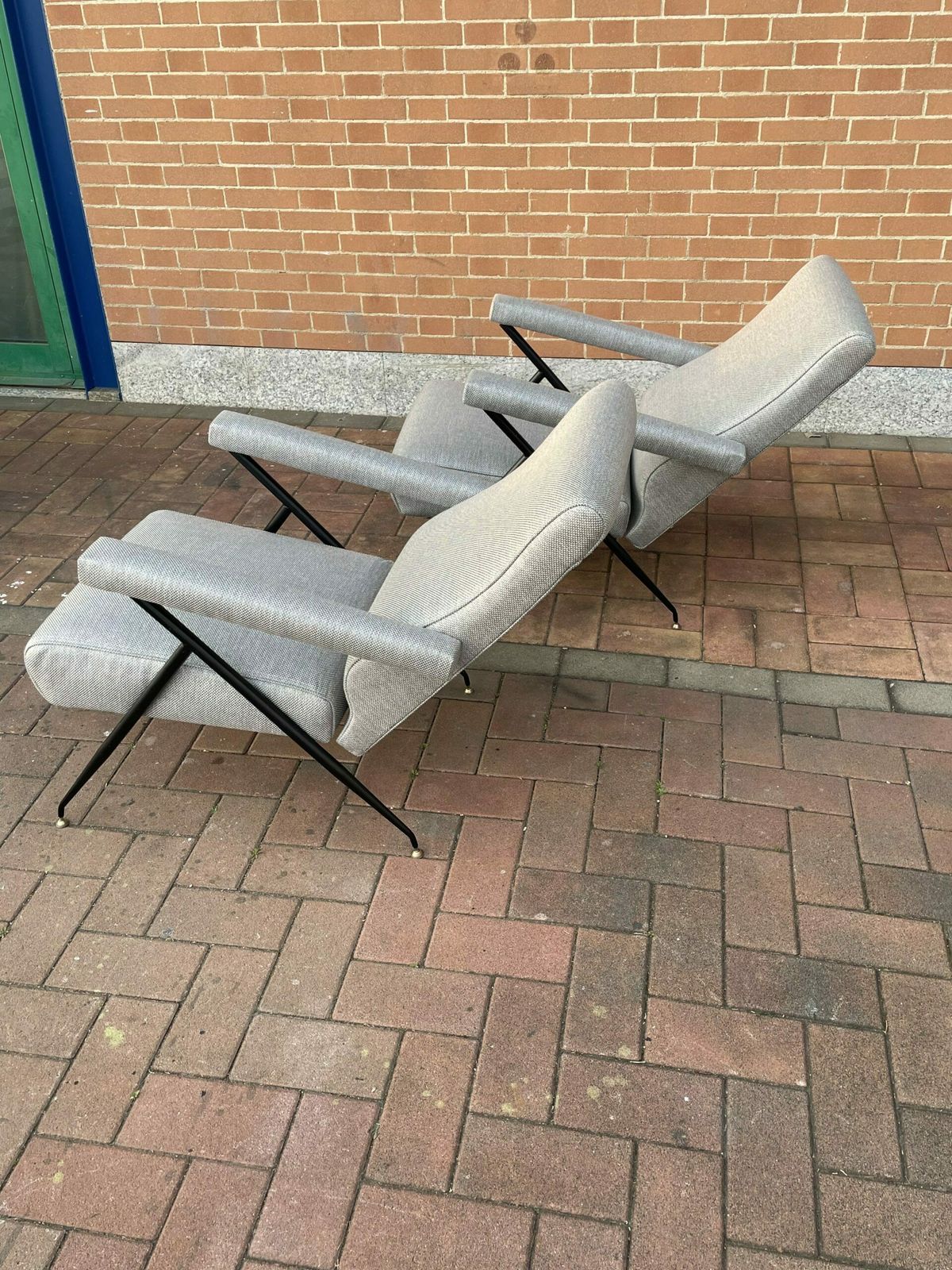 Pair Of Reclining Armchairs By Silvio Cavatorta 1950s photo Furniture