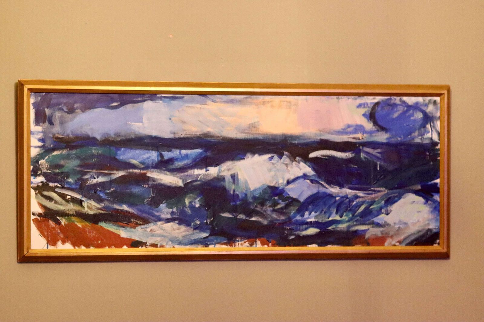 Swedish Modernist Abstract Oil Painting photo vinterior