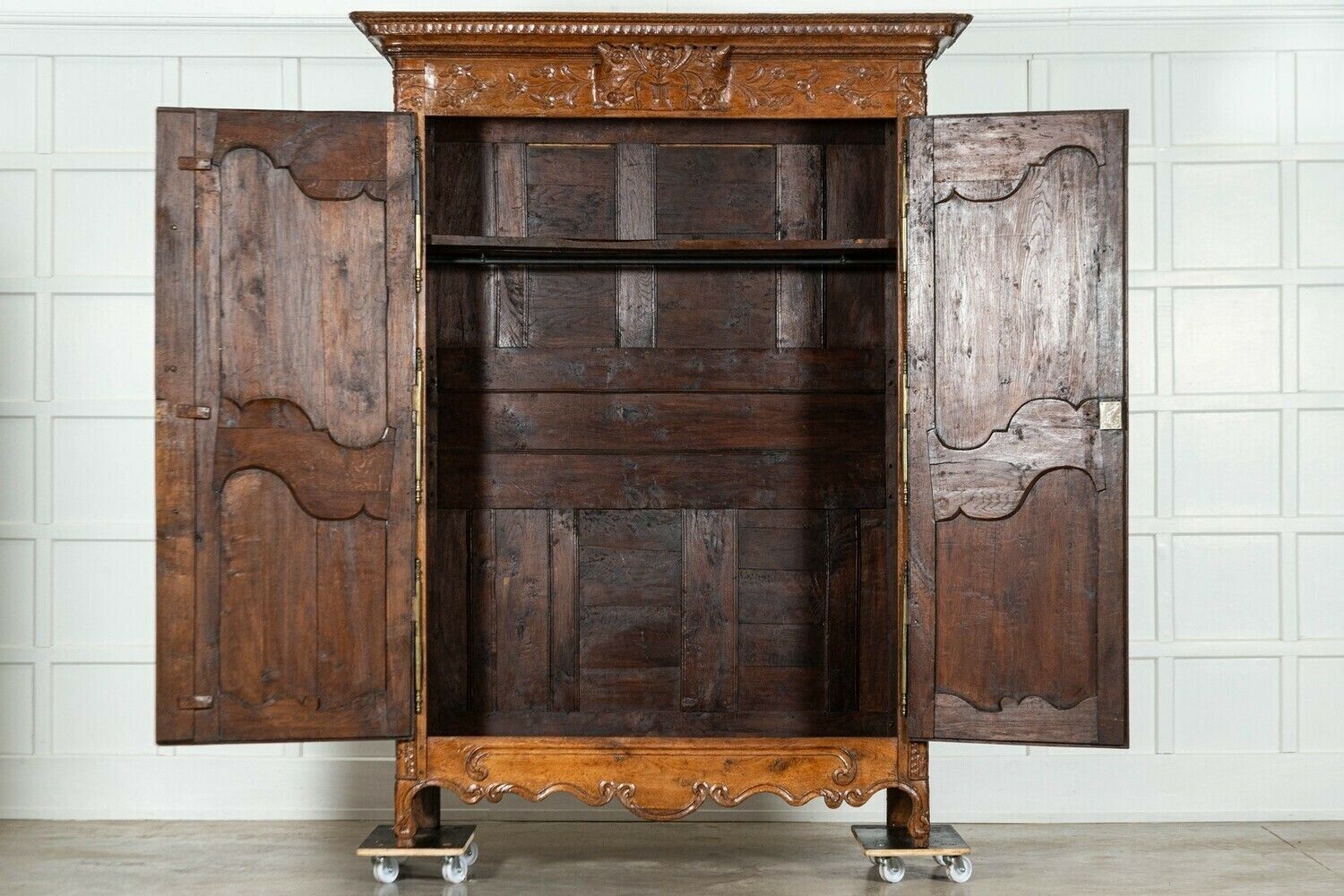 Large 18thc French Carved Walnut Armoire photo for sale