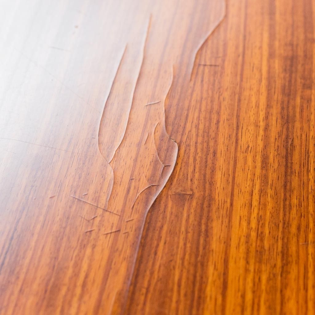 photo for sale 1970s Vintage Modern Wooden Metal Dining Table