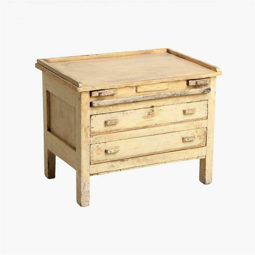 Antique Yellow Jewellery Chest