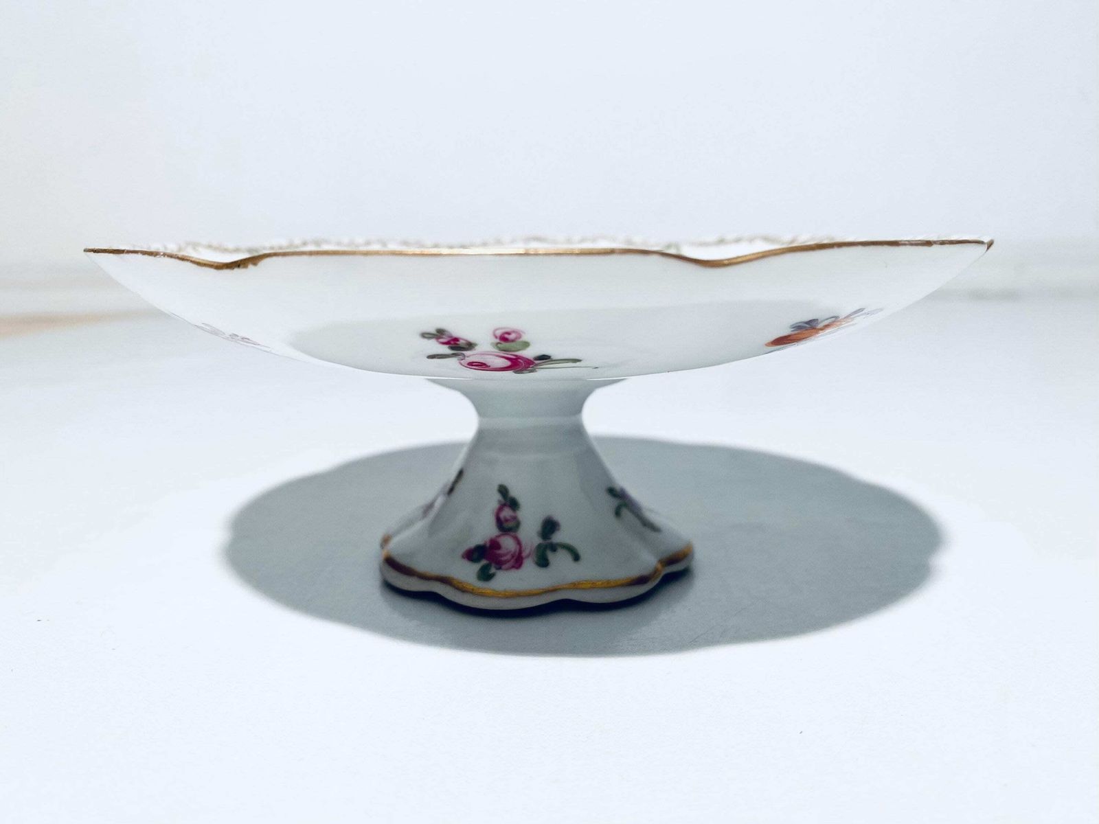 Antique Charles Ahrenfeld Limoges France Porcelain Sweet Platter With Floral Pattern / 1930s 1940s photo buy