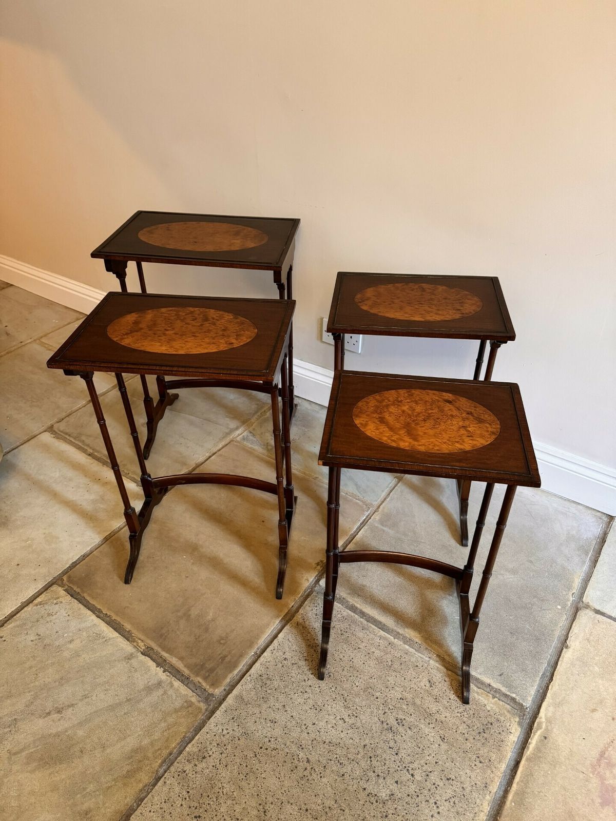 Quality Set Of Antique Nest Of Four Tables photo Furniture