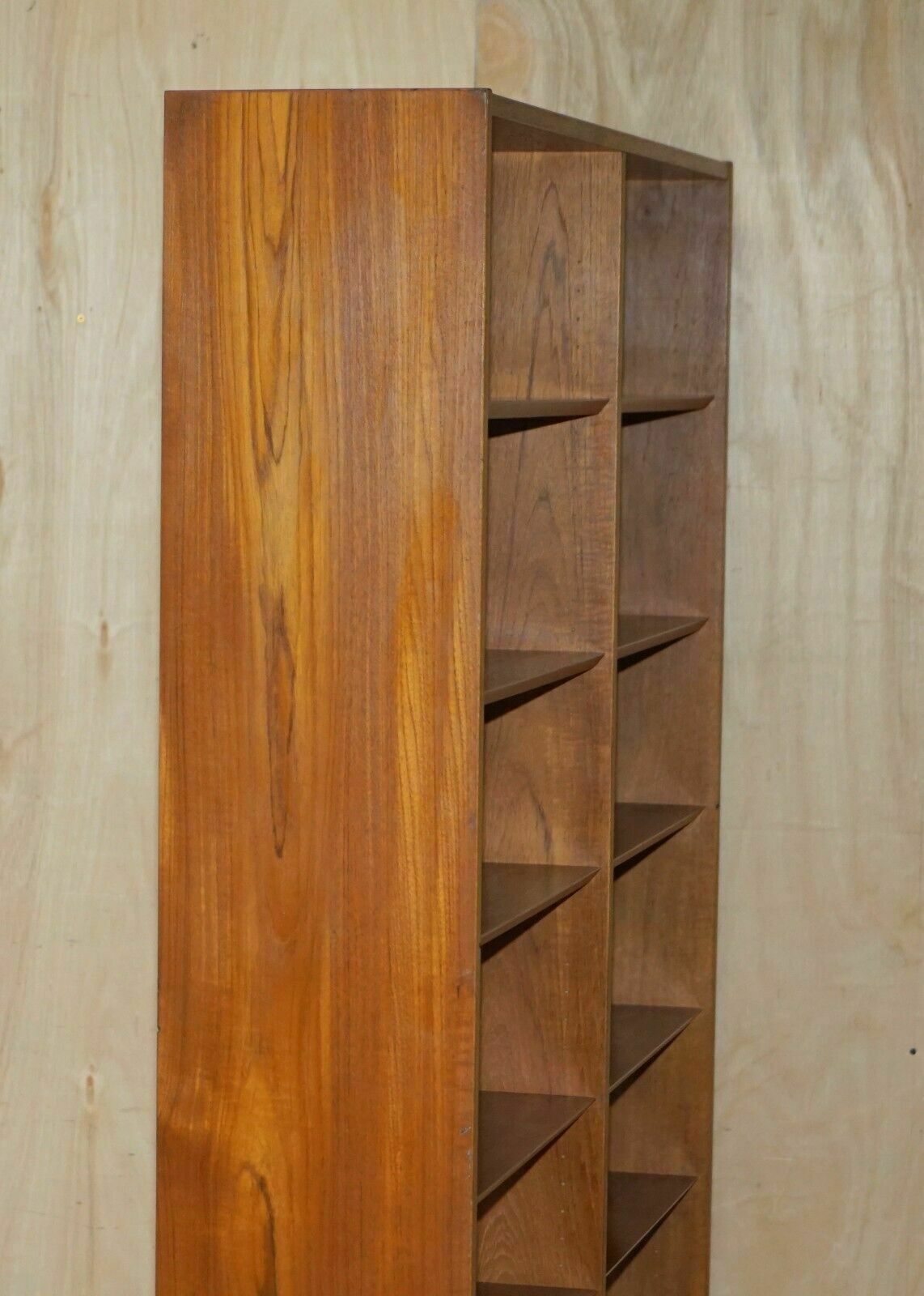 Furniture Pair Of Large Mid Century Modern Poul Hundevad 1960's Danish Teak Open Bookcases photo