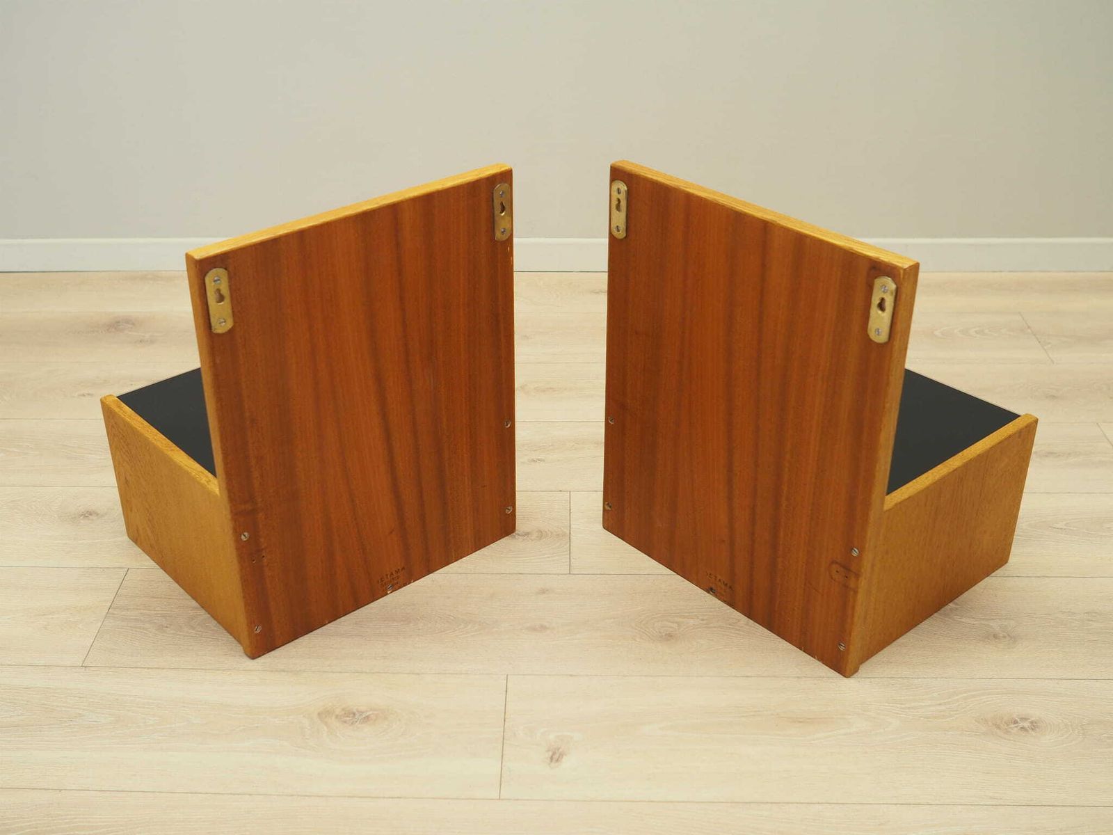 photo furniture Set Of Hanging Bedside Cabinets, Danish Design, 1960s, Designer: Hans J. Wegner, Manufacturer: Getama