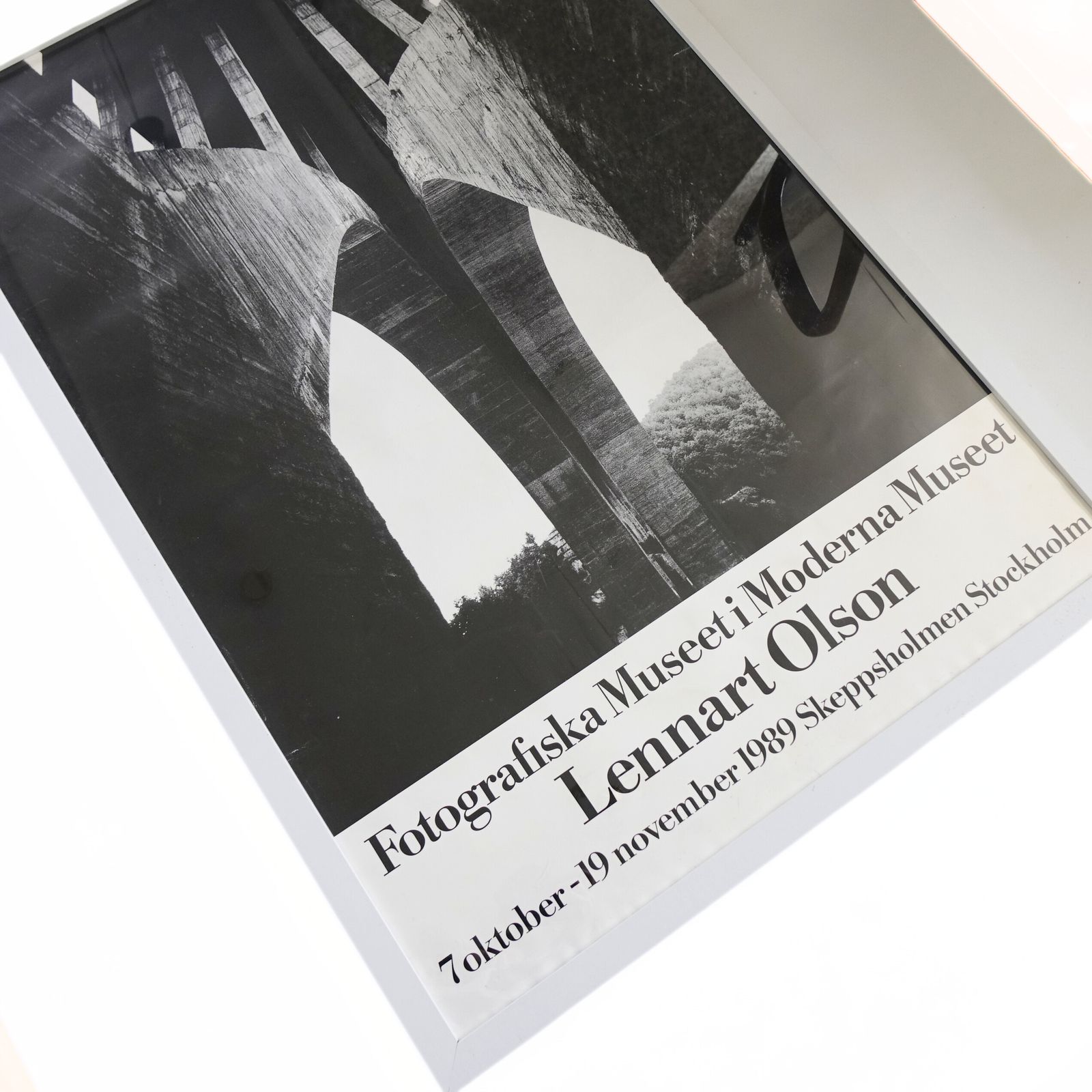 Original "Moderna Museet" Poster Of Exhibition Lennart Olson 1989 photo furniture