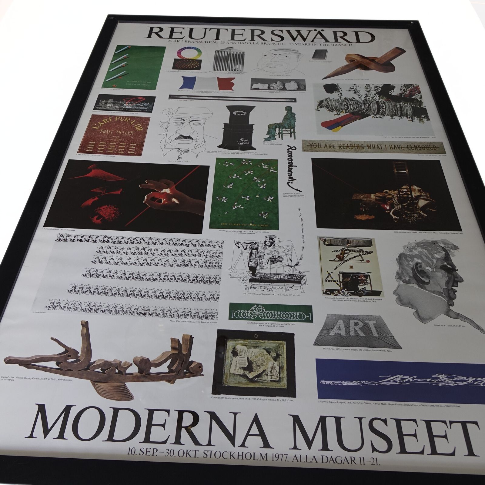 Original "Moderna Museet" Poster Of Exhibitions Reuterswärd 1972 photo 198.0