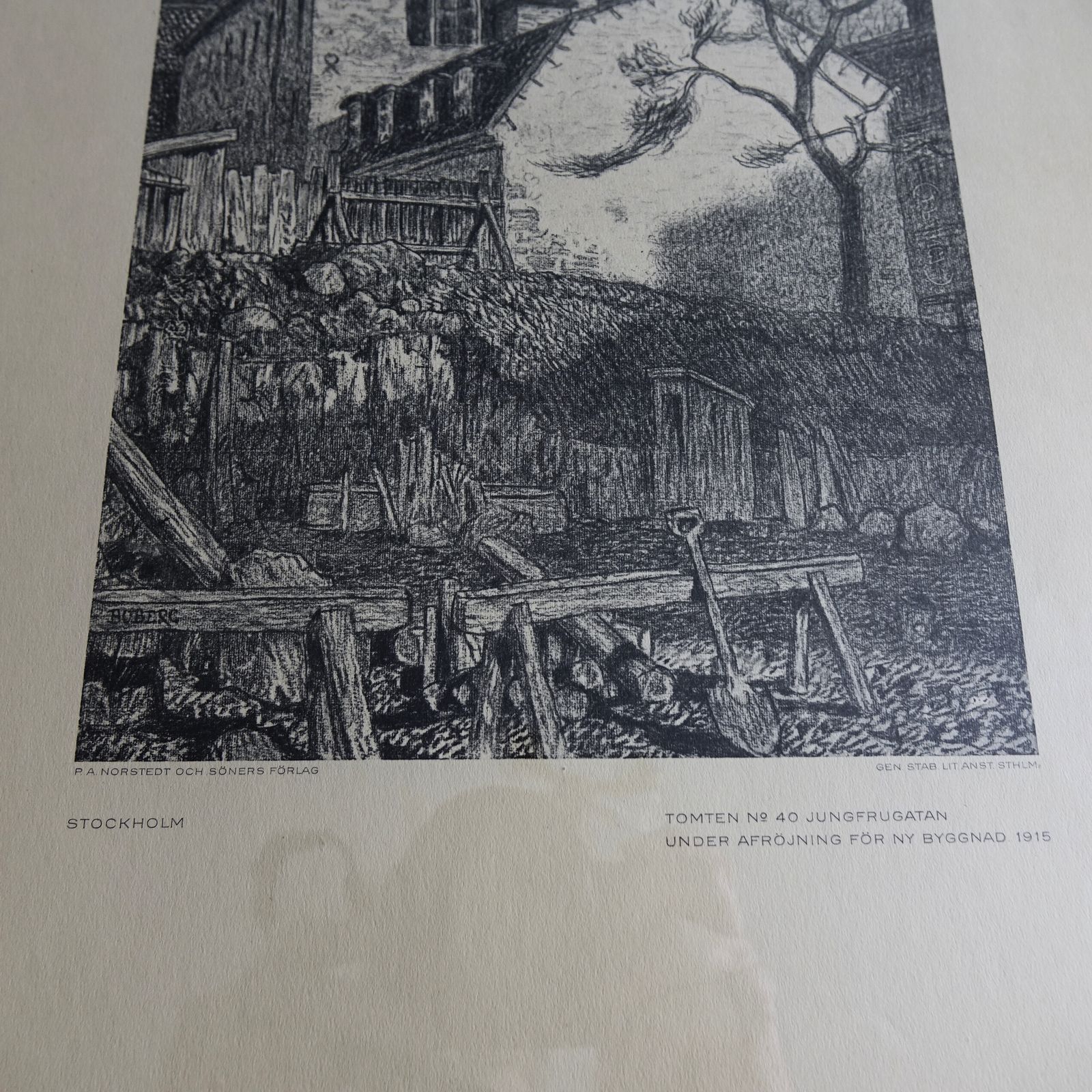 Antique Prints From 1915 Of "Stockholmsbilder" Painted By Ferdinand Bobe photo Art