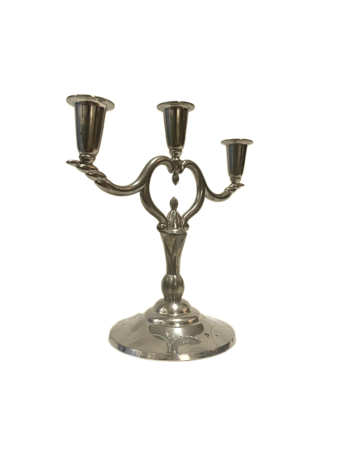 Vintage Three Armed Pewter Candle Holder Froml&Amp;L Svenskt Tenn Sweden photo for sale