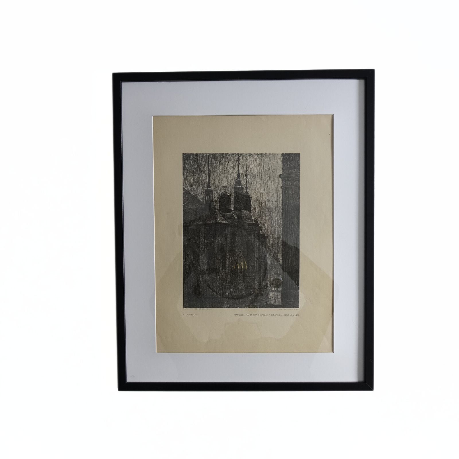 Antique Prints From 1915 Of "Stockholmsbilder" Painted By Ferdinand Bobe