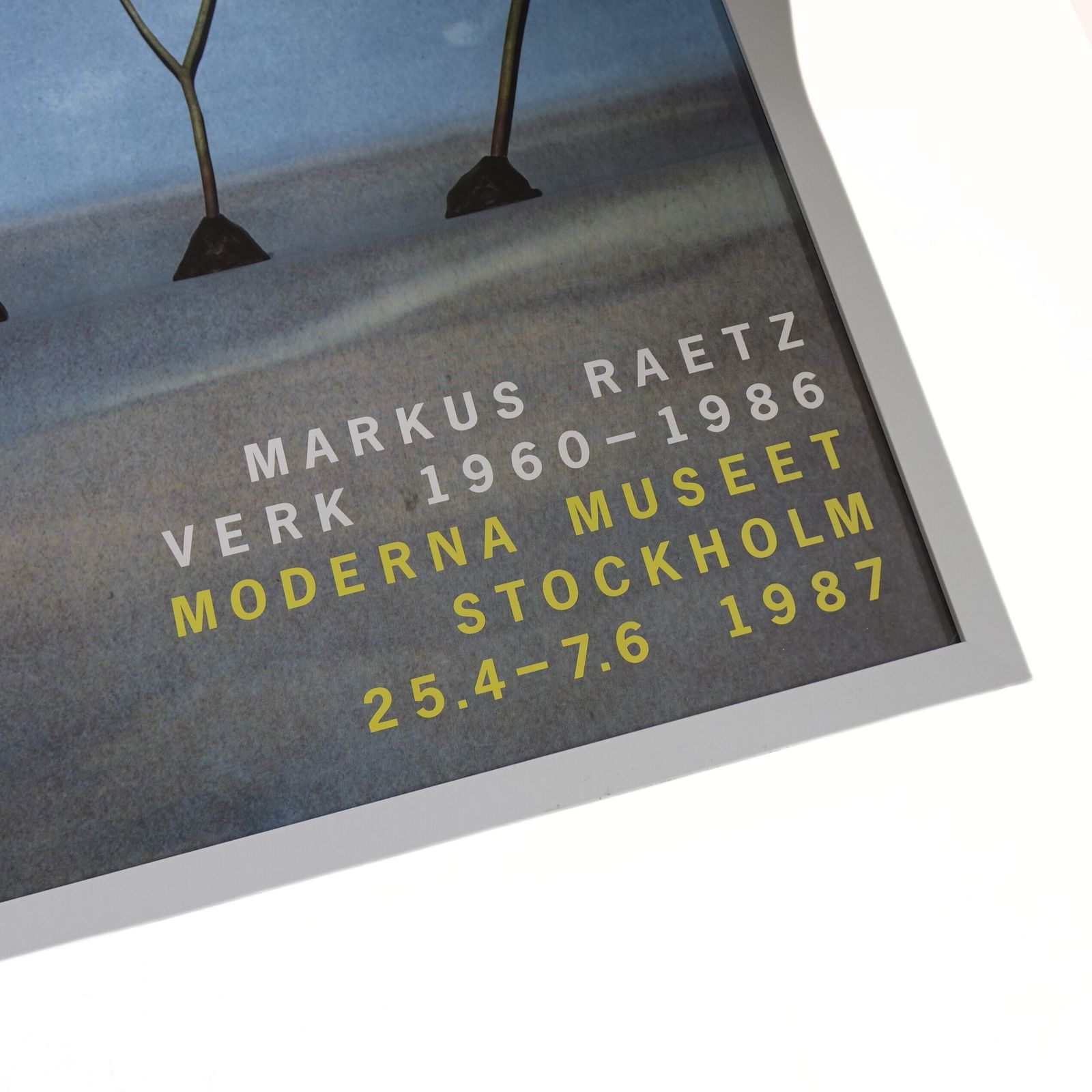 Original "Moderna Museet" Poster Of Exhibitions 1970 90s. Markus Raetz 1987 photo Art