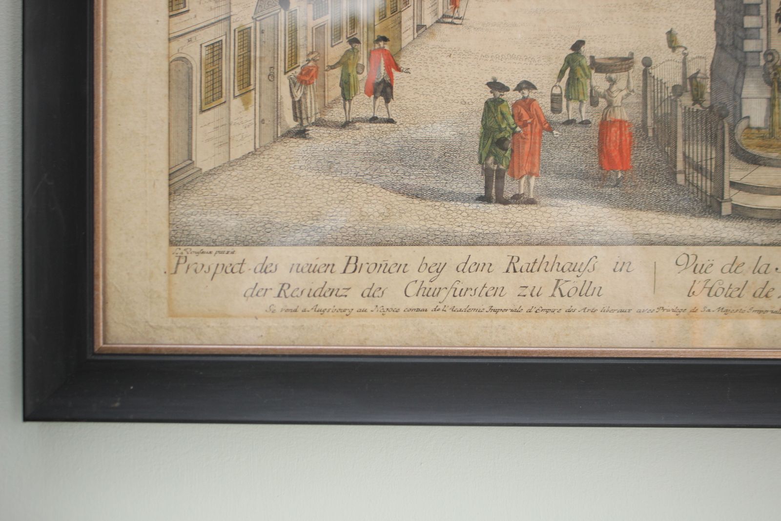 A Hand Coloured C1780 Engraving, Balthazar Friederich Liezel/Rousseau, Cologne photo for sale