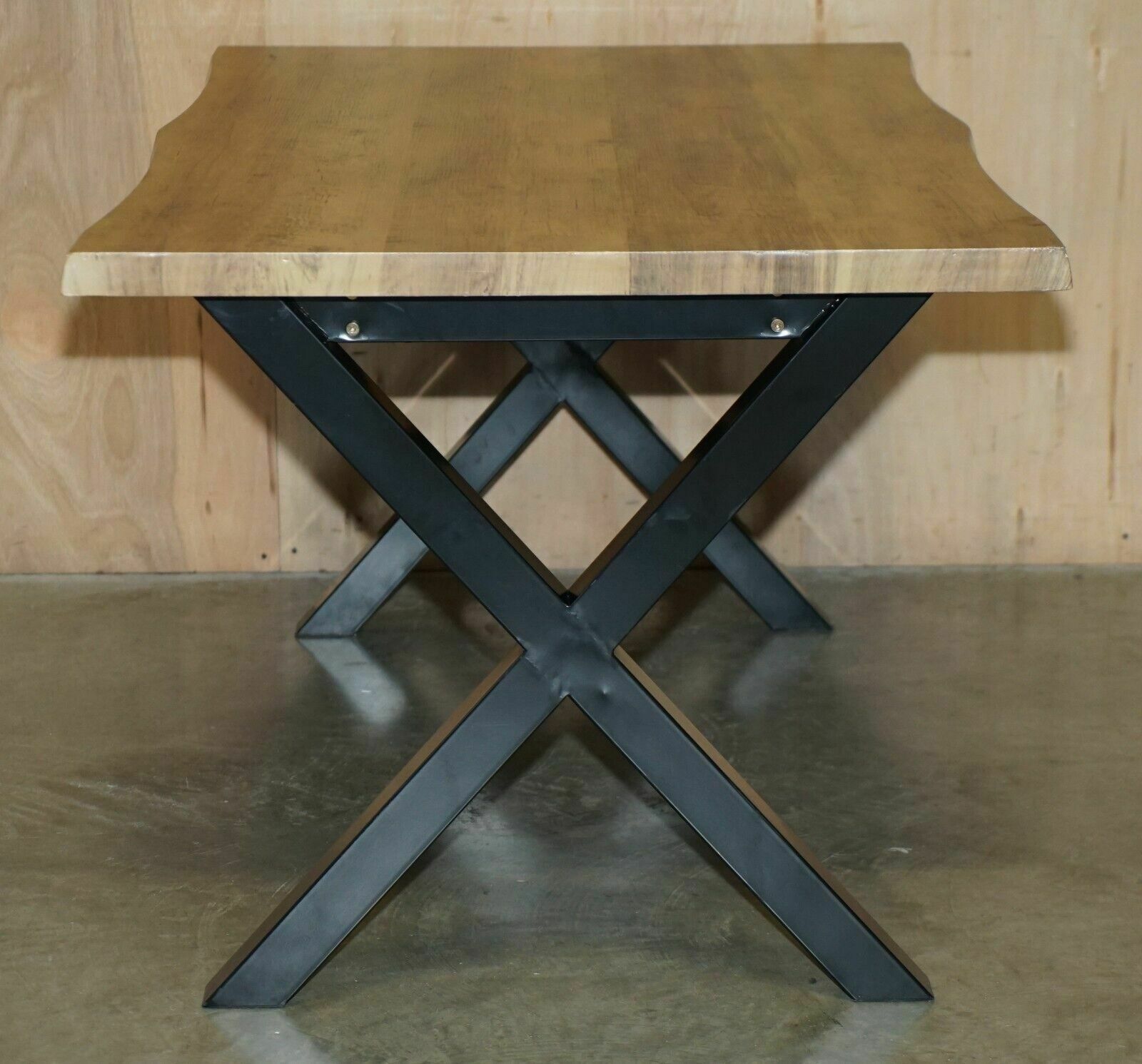 Decorative Contemporary X Framed Dining Table & Benches Part Of A Dining Suite photo vintage