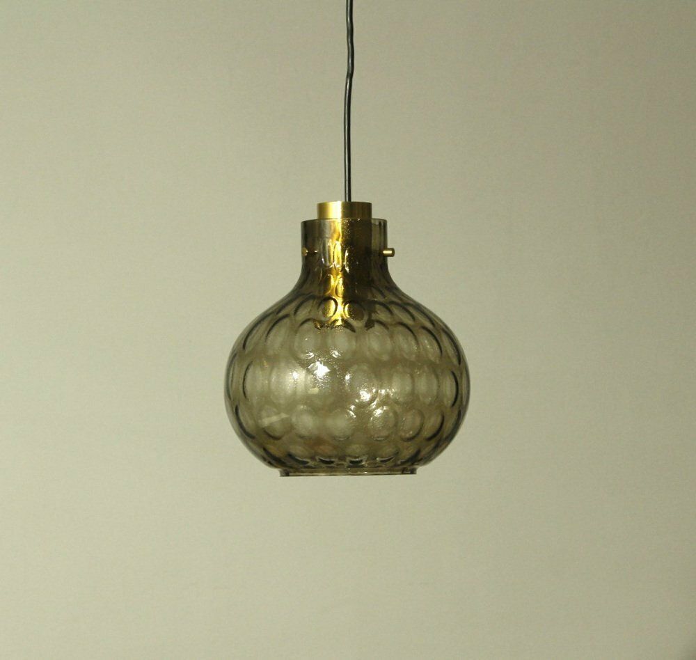photo furniture Bubble Glass And Brass Pendant By Helena Tynell For Limburg, 1960s