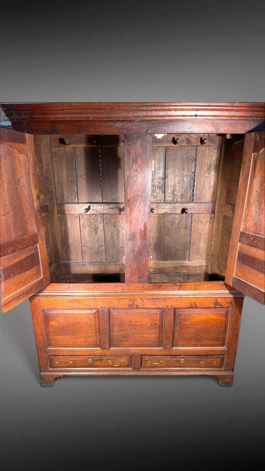 Fabulous Early Antique Welsh House Keepers Livery/Kitchen Cupboard Circa 1720 photo furniture