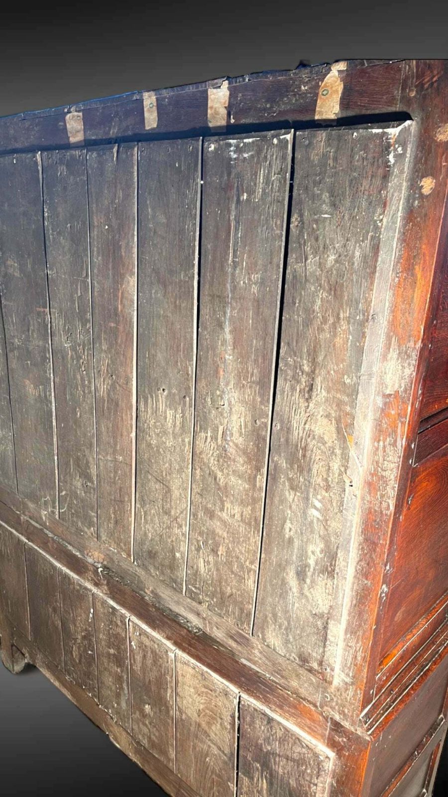 Fabulous Early Antique Welsh House Keepers Livery/Kitchen Cupboard Circa 1720 photo vinterior