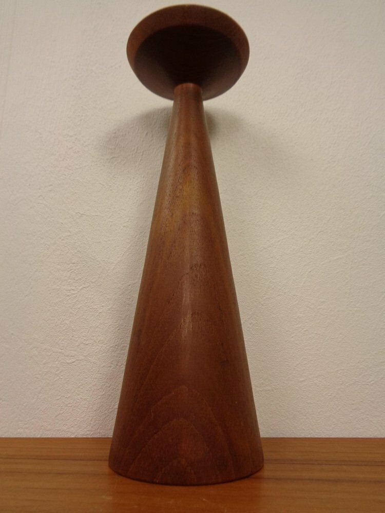 Large Teak Candleholder From Anri Form, Italy, 1960s photo 128.0