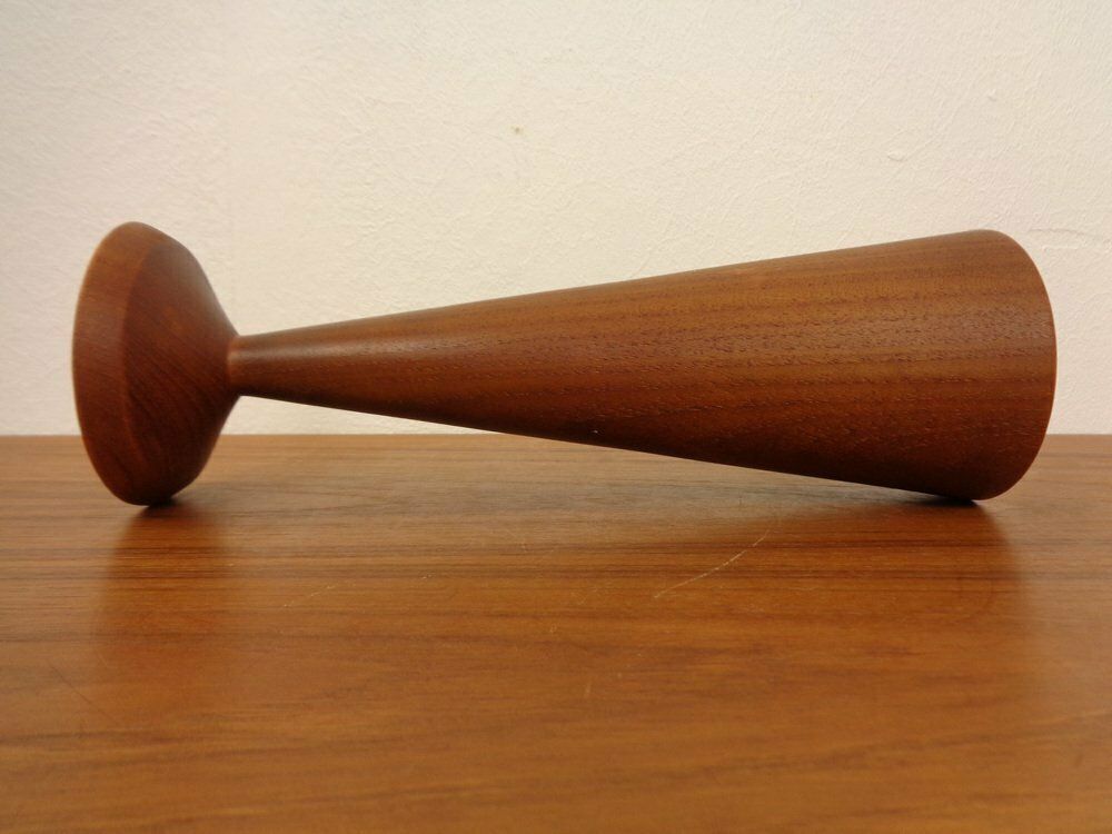 photo vintage Large Teak Candleholder From Anri Form, Italy, 1960s